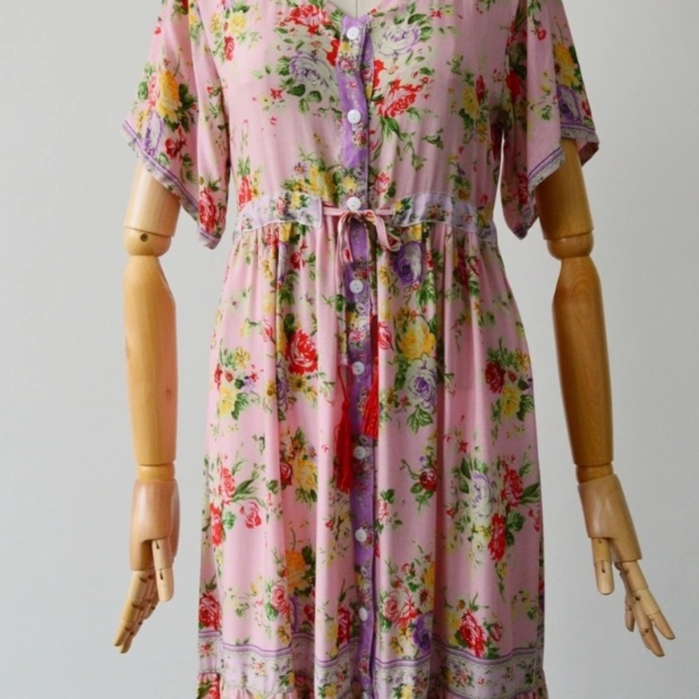 🌻🌻🌻🌻Summer love floral Summer button up dress - Picture 7 of 8